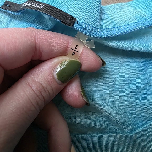 Tahari Aqua Tie-Dye Short Sleeve Tee - Picture 3 of 4